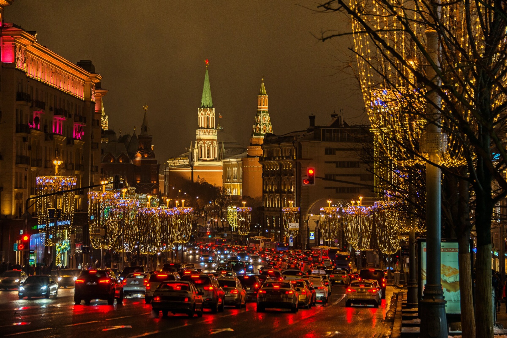 тверская улица москва зимой