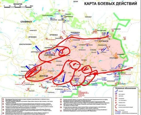 Карта боевых действий первой чеченской войны